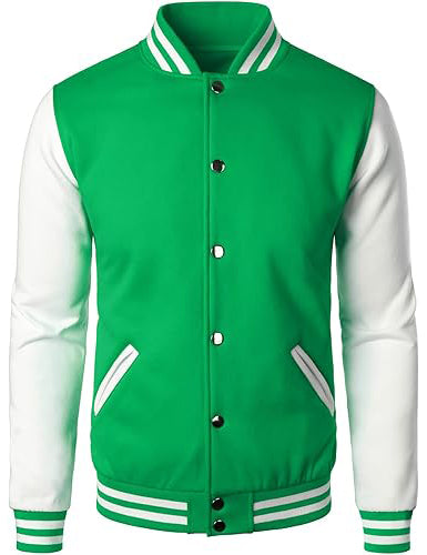 Man’s Varsity Baseball Jacket Cotton Blend Letterman Jackets