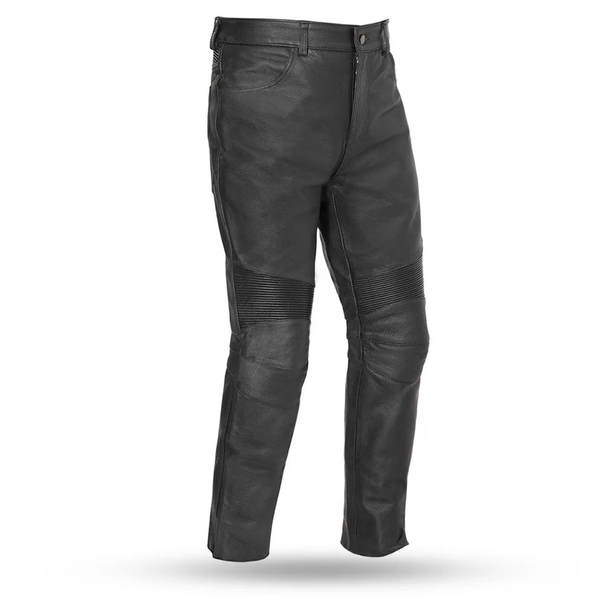 Unisex Black Leather Motorcycle Riding Pants – First Mfg Co Smarty Pants