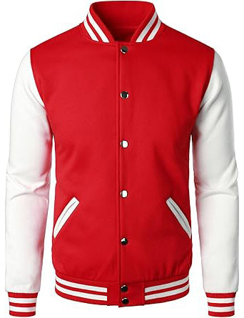 Man’s Varsity Baseball Jacket Cotton Blend Letterman Jackets
