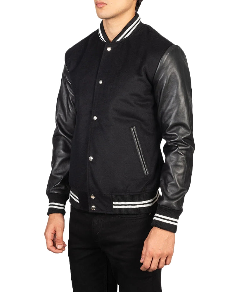 Man’s Varsity Baseball Jacket Cotton Blend Letterman Jackets