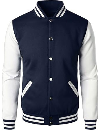 Man’s Varsity Baseball Jacket Cotton Blend Letterman Jackets