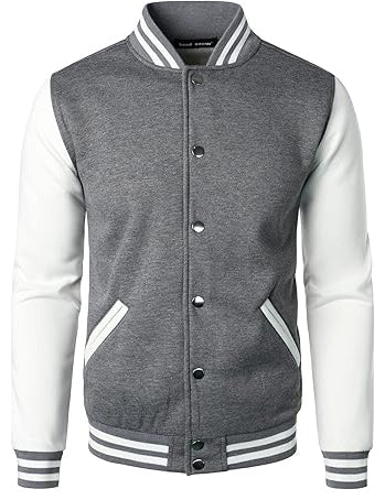 Man’s Varsity Baseball Jacket Cotton Blend Letterman Jackets