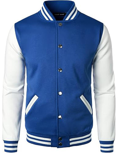 Man’s Varsity Baseball Jacket Cotton Blend Letterman Jackets