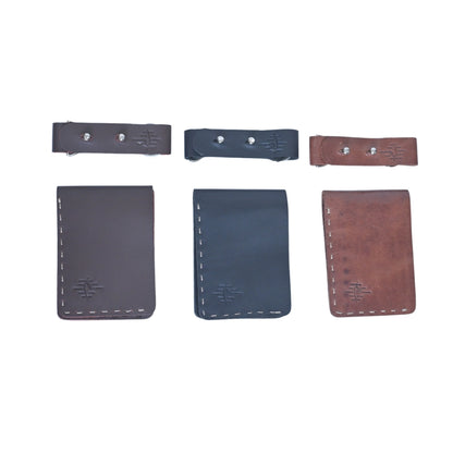 Handmade Brown Leather Wallet with Keychain: Cowhide Minimalist Design