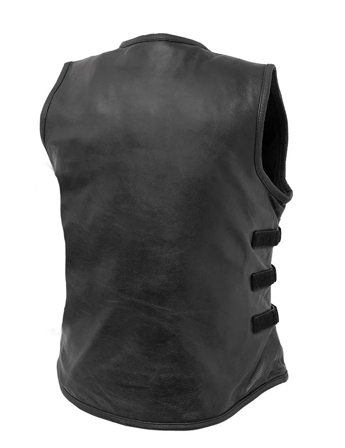 Katana Women’s Motorcycle Leather Vest – Premium Riding Vest for Bikers