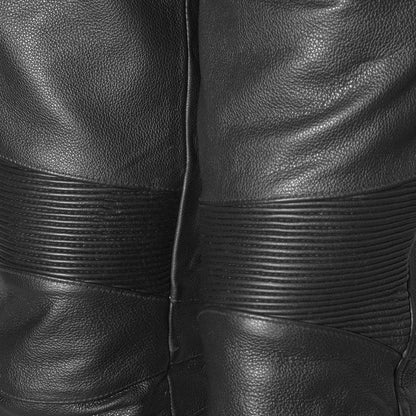 Unisex Black Leather Motorcycle Riding Pants – First Mfg Co Smarty Pants
