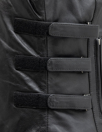 Katana Women’s Motorcycle Leather Vest – Premium Riding Vest for Bikers