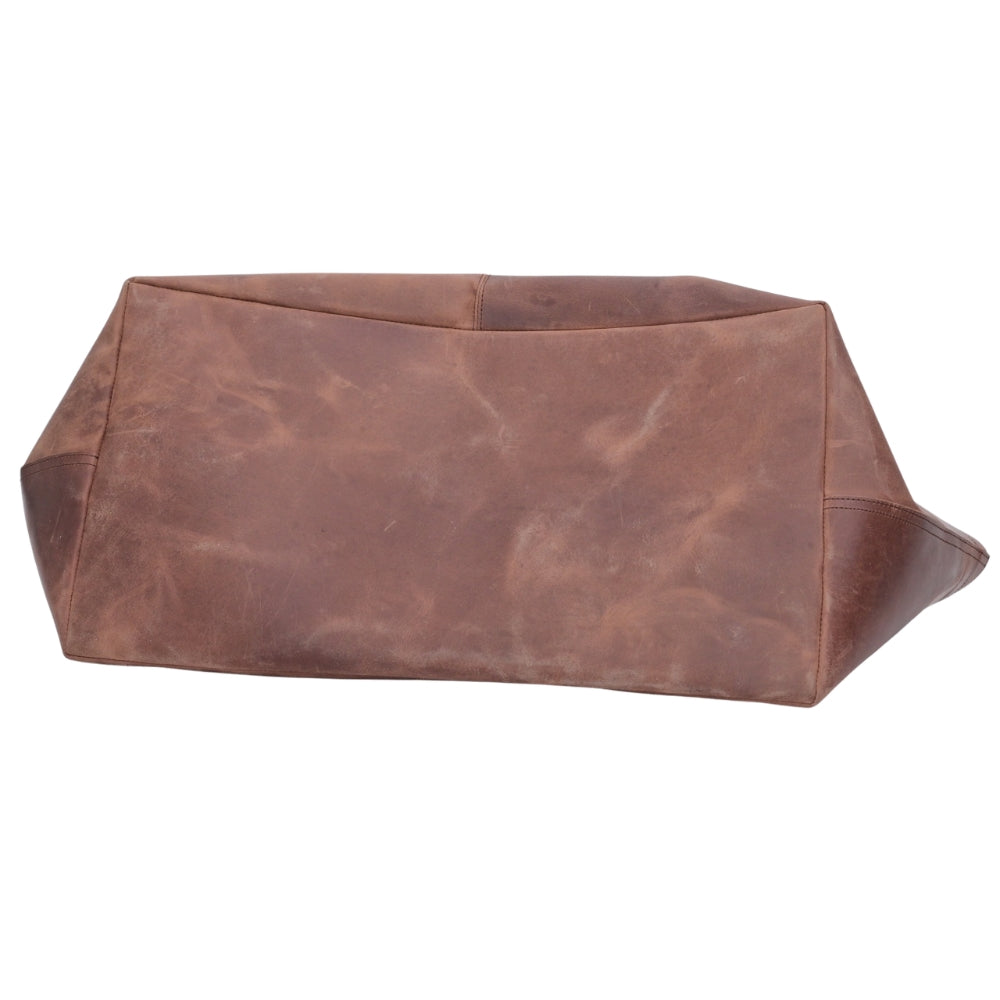 Leather Firewood Log Carrier Bag – Handmade Tote | Wooden Basket Style with Handles