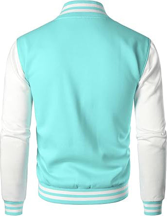 Man’s Varsity Baseball Jacket Cotton Blend Letterman Jackets