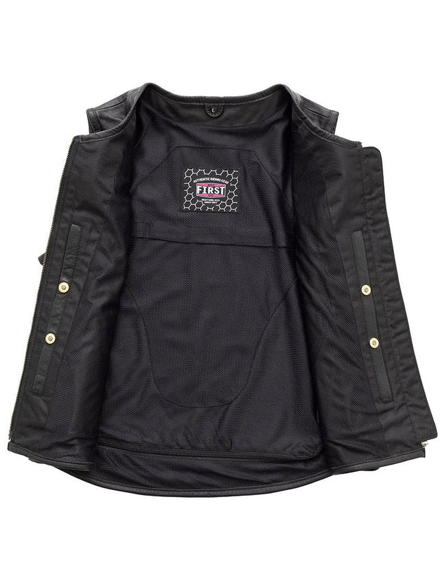 Katana Women’s Motorcycle Leather Vest – Premium Riding Vest for Bikers