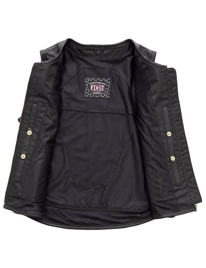 Katana Women’s Motorcycle Leather Vest – Premium Riding Vest for Bikers