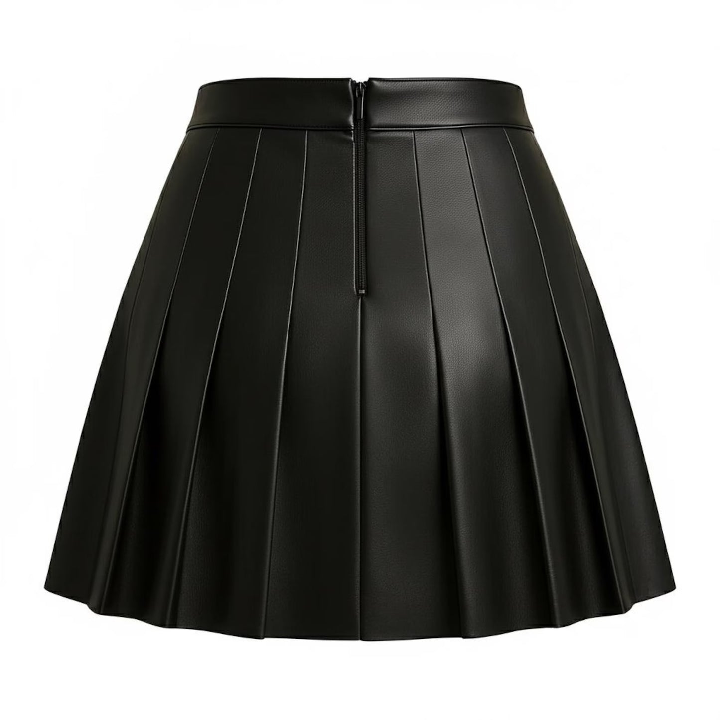 Black pleated skirt on a white background