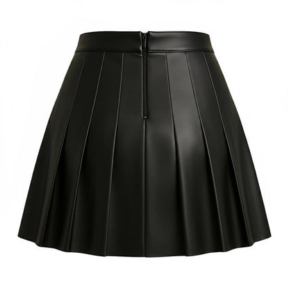 Black pleated skirt on a white background