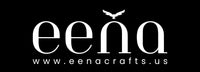Logo of eena with a website URL on a black background