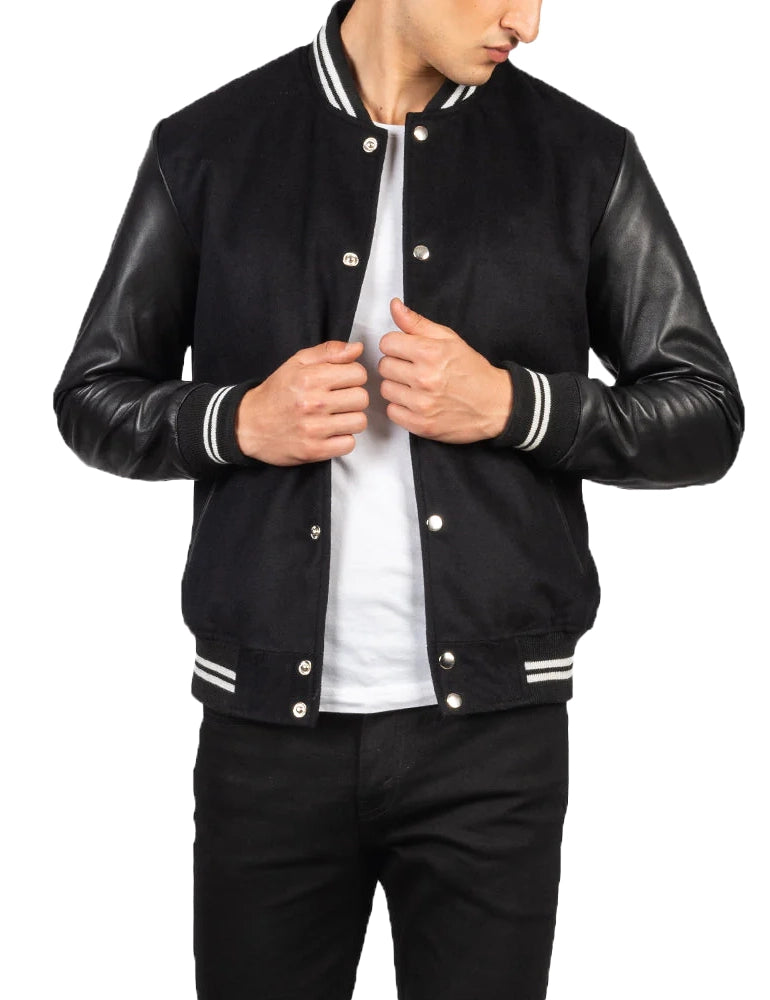 Man’s Varsity Baseball Jacket Cotton Blend Letterman Jackets