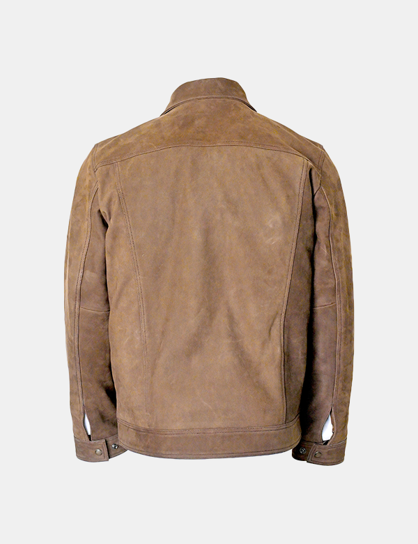 Mens Trucker Shirt Nubuck Leather for Men