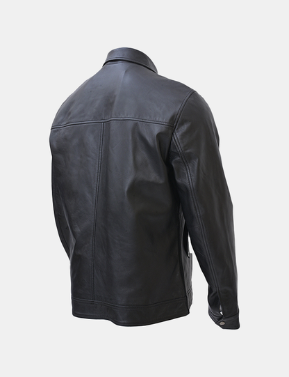Mens Black Lambskin Leather Jacket