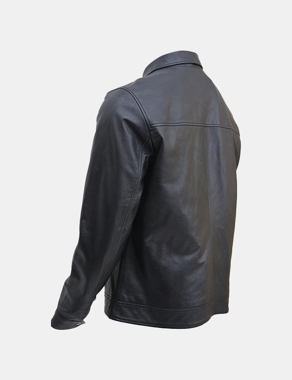 Mens Black Lambskin Leather Jacket