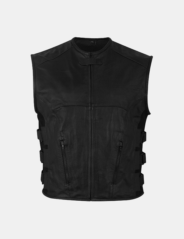 Men Leather Biker vest