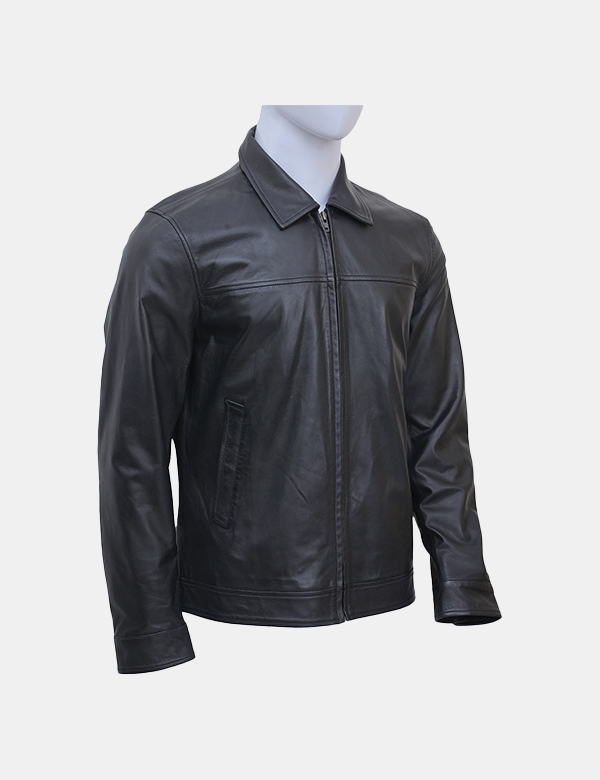 Mens Black Lambskin Leather Jacket