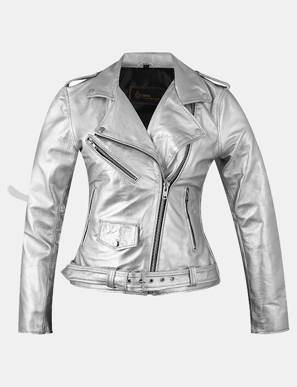 Women biker leather jacket