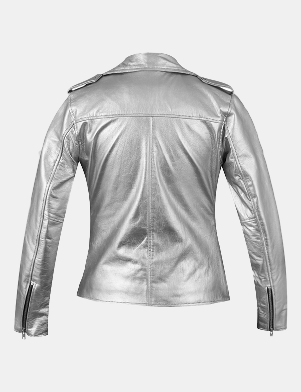 Women biker leather jacket