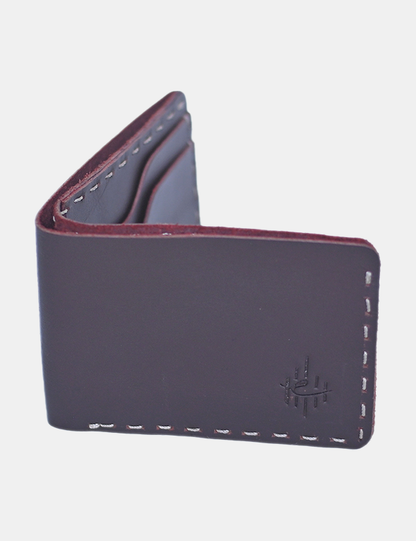 Fully Handmade Maroon Leather Wallet