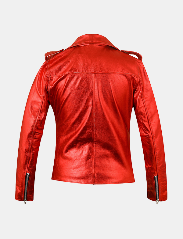 New Women Slim Fit Biker Leather Jacket