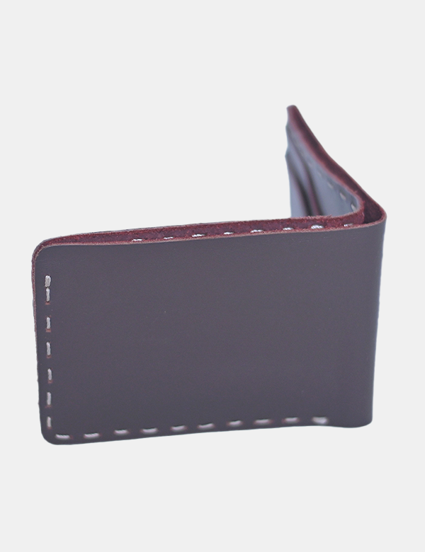 Fully Handmade Maroon Leather Wallet