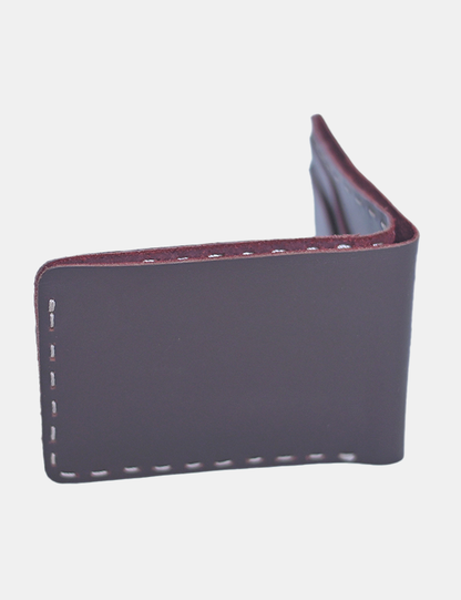 Fully Handmade Maroon Leather Wallet