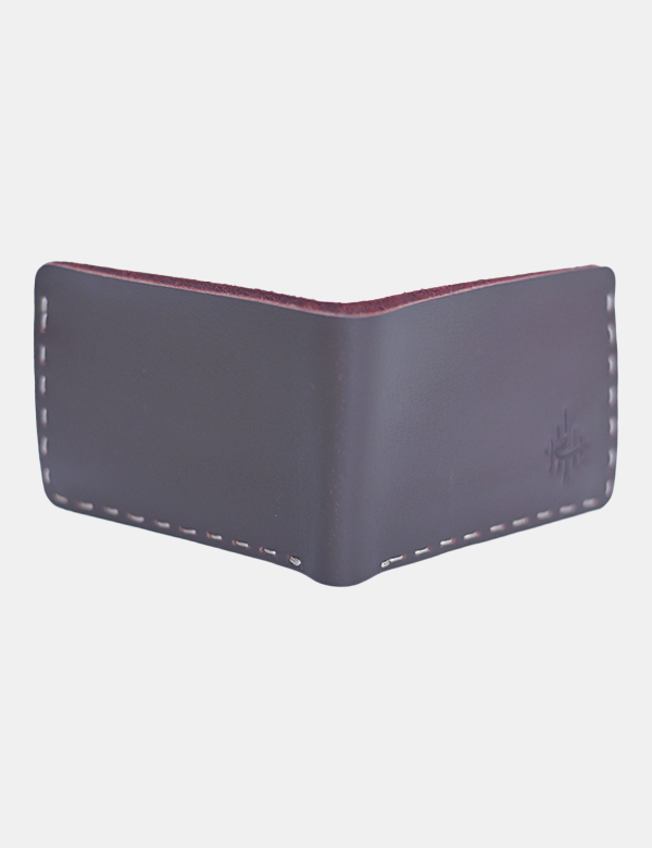 Fully Handmade Maroon Leather Wallet