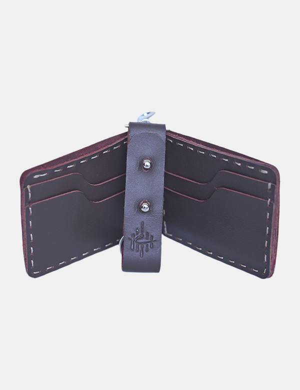 Fully Handmade Maroon Leather Wallet