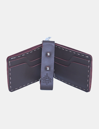 Fully Handmade Maroon Leather Wallet
