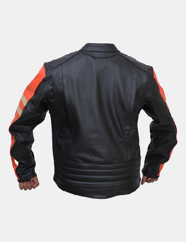 Men’s Biker Cowhide Leather Jacket Black