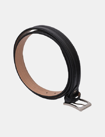 Men's Genuine Black Leather Belt