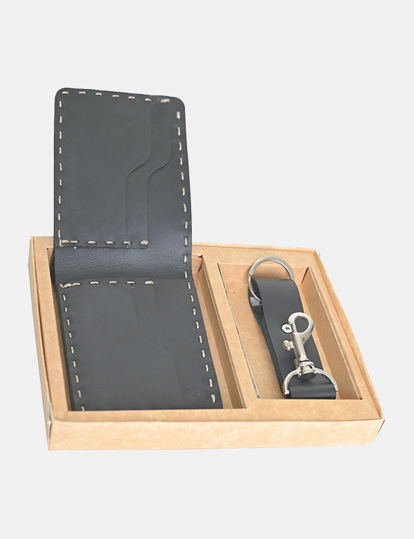 Fully Handmade Black Leather Wallet