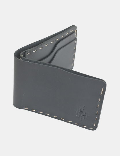 Fully Handmade Black Leather Wallet