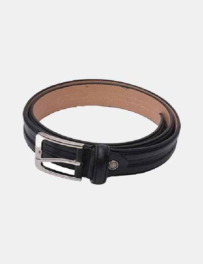 Men's Genuine Black Leather Belt