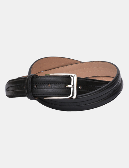 Men's Genuine Black Leather Belt