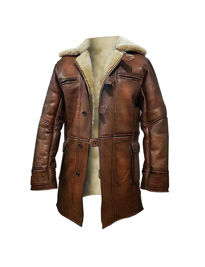 Men’s Real Sheepskin Jacket Winter Bane Coat