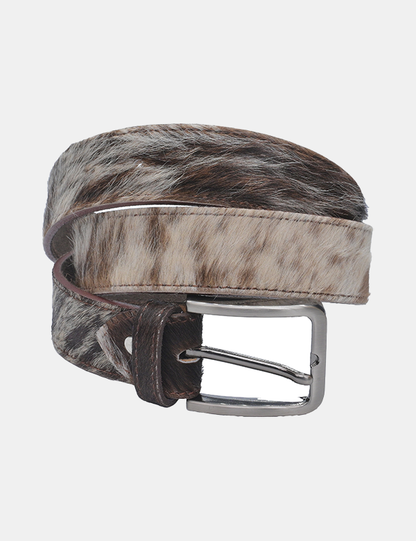 Genuine Hair-On Cowhide Leather Belt for Men