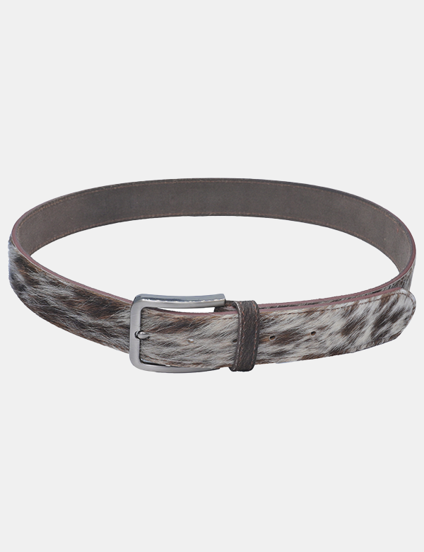 Genuine Hair-On Cowhide Leather Belt for Men