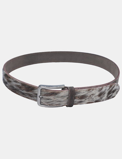 Genuine Hair-On Cowhide Leather Belt for Men