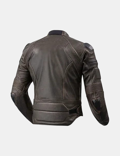 New Leather Motorbike Jacket Cowhide Genuine Leather For Men