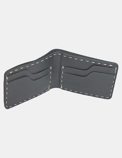 Fully Handmade Black Leather Wallet