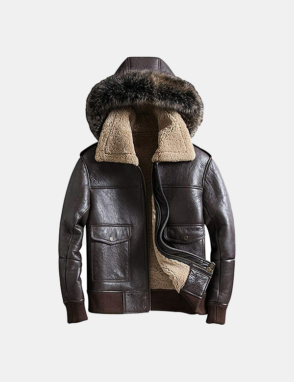Men Shearling Real Leather Jacket