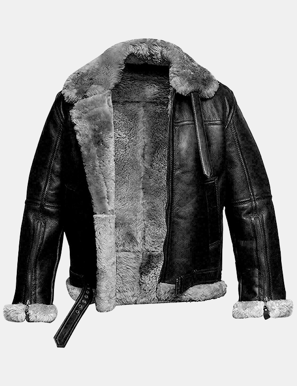 Men Leather Fur Jacket