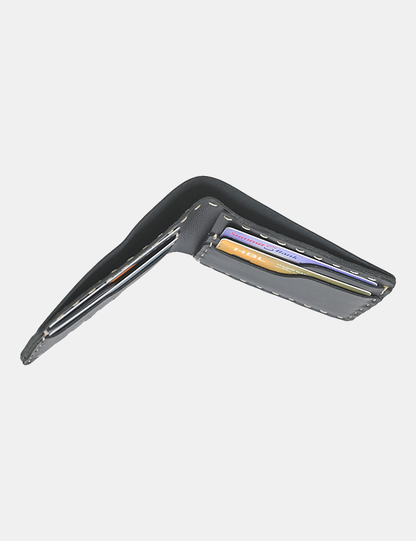 Fully Handmade Black Leather Wallet