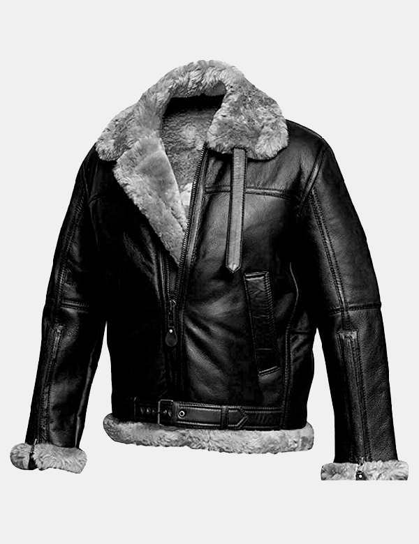 Men Leather Fur Jacket