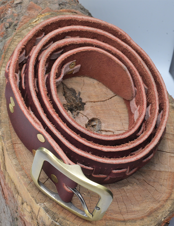Men's Handmade Brown Leather Belt